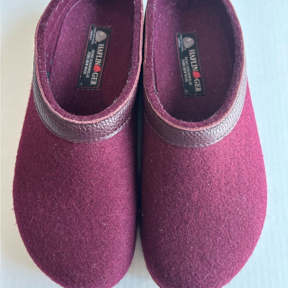 Haflinger Women’s Size 41 Slipper/Clog- Wine Color
